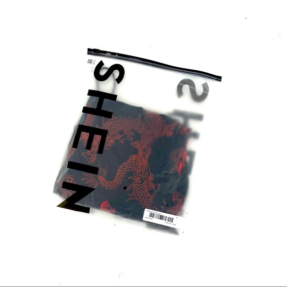 Medium Chinese Dragon Print Lettuce Trim Dress - Picture 6 of 6